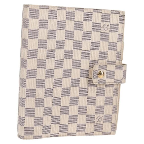 LOUIS VUITTON Damier Azur Agenda GM Day Planner Cover R20708 LV Auth 121569A - Picture 1 of 16
